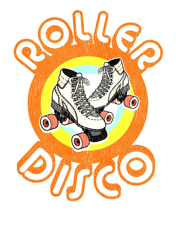 Roller Disco Derby T Shirt Vintage & Distressed 70s 80s Roller Disco Derby T Shirt Vintage & Distressed 70s 80s