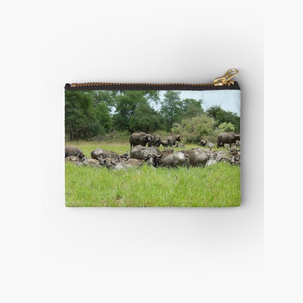 Item preview, ON A HOT DAY A SMALL WATERHOLE - The Buffalo - Syncerus caffer  designed and sold by Magriet Meintjes.