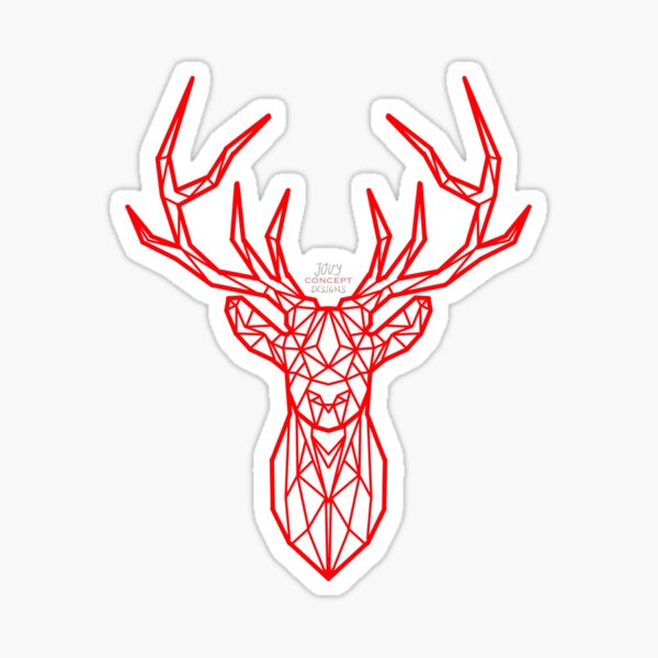 Geomoetrisches Hirsch Design Sticker