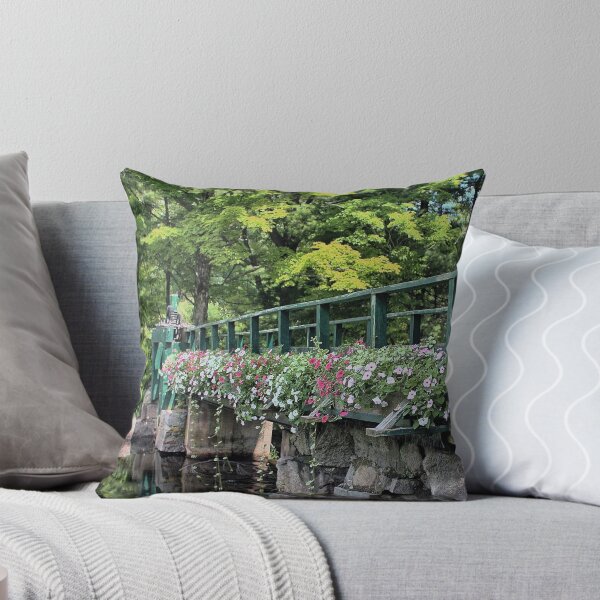 Item preview, Petunias - Footbridge Crossing Stevens Brook designed and sold by T.J. Martin.