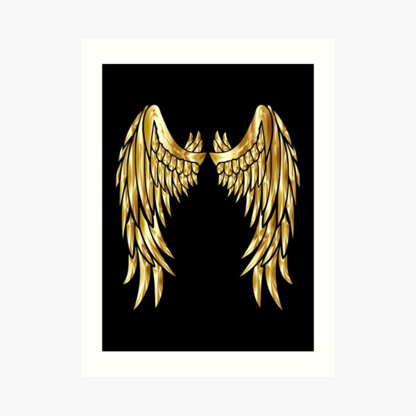 Gold angel Wings by ArtlandStudio, Redbubble