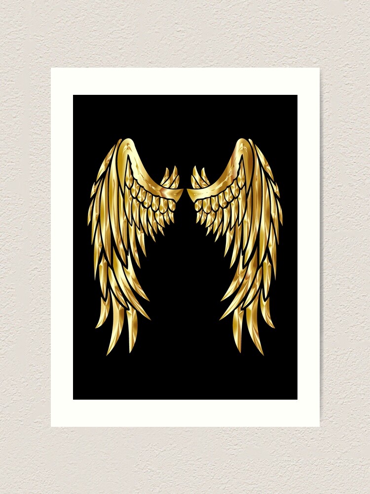 Golden Angel Wings Printed Backdrop