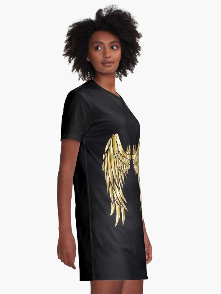 Gold Angel Wings Kids T-Shirt for Sale by Wannabe Art