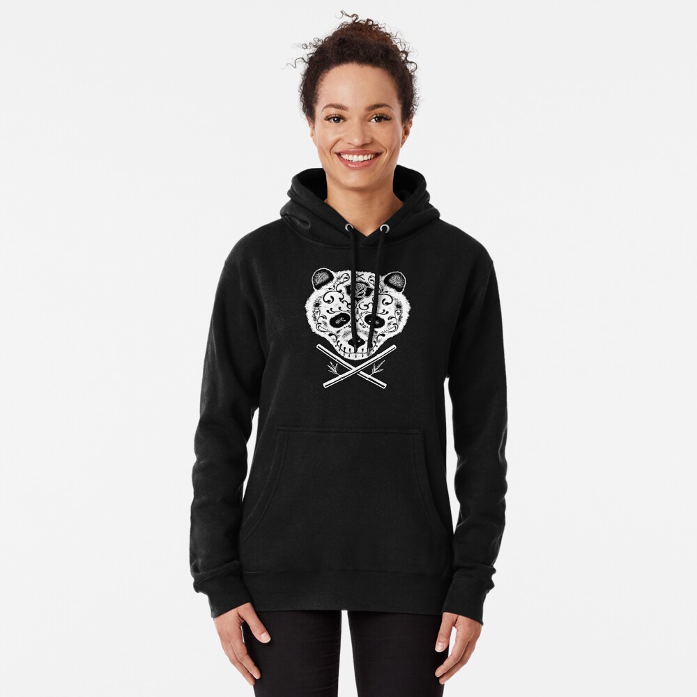 Panda De La Muerte Pullover Hoodie