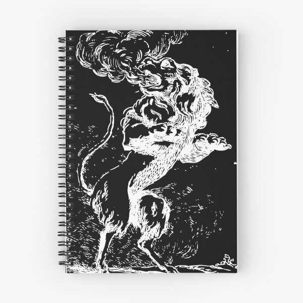 Item preview, Inferno Lion Drawing (Black) Old Antique Illustration  designed and sold by freshlypeeled.