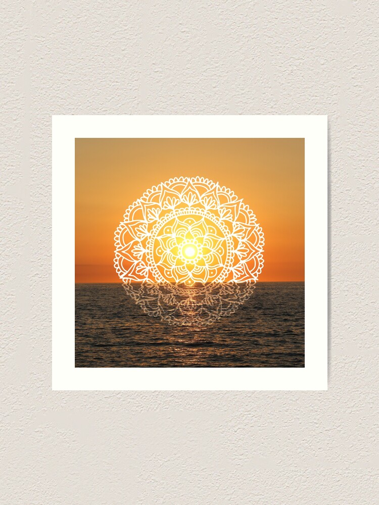 Ocean Sunset Mandala | Art Print