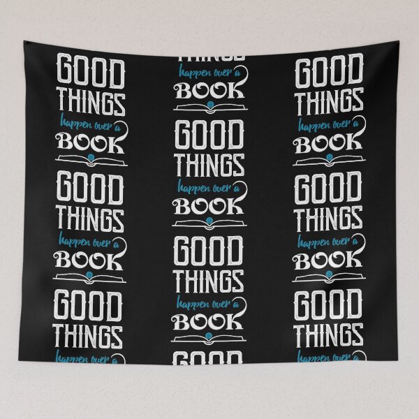 Item preview, Good things happen over a book | bookrebels | book lovers | reading designed and sold by Bookrebels.
