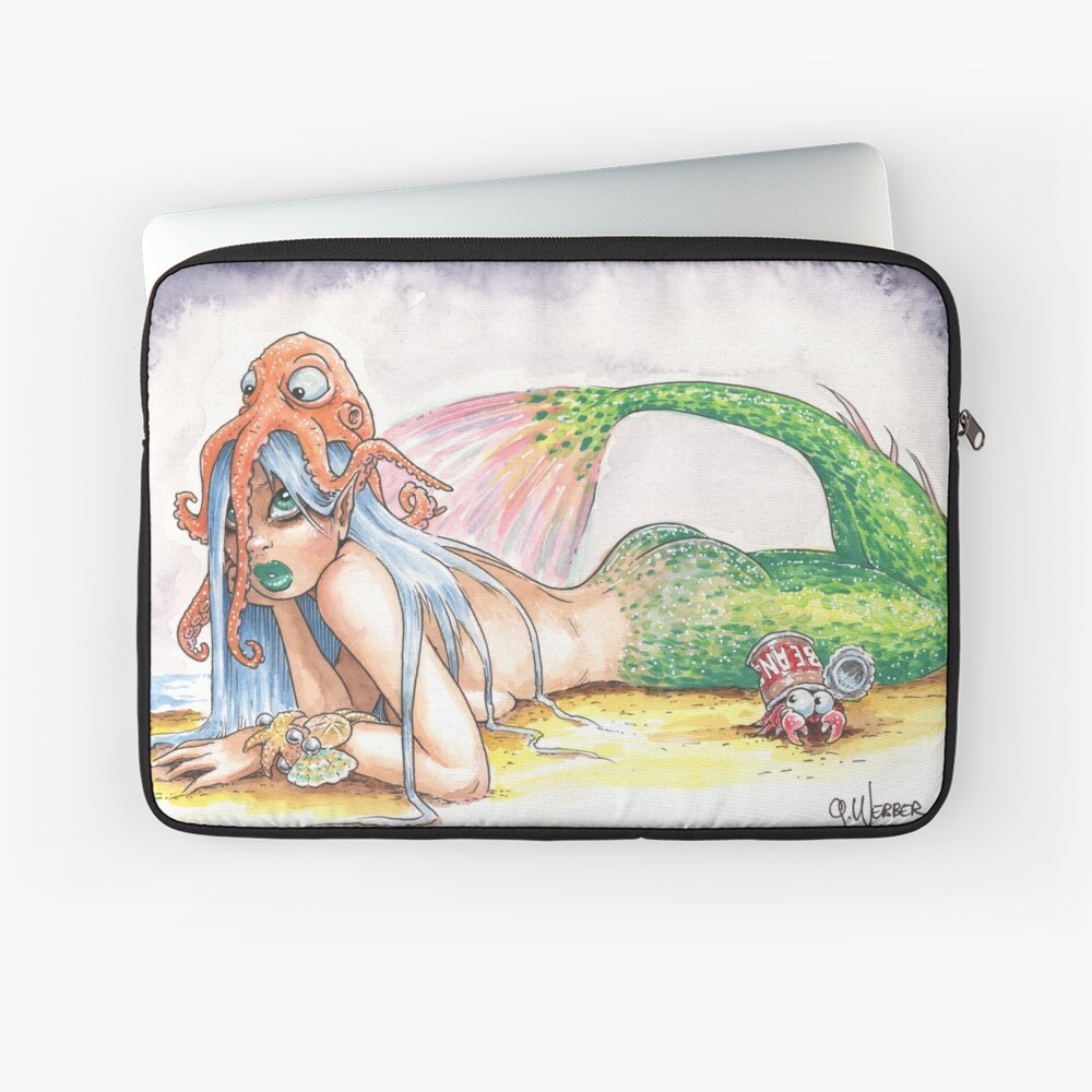 "HE DID IT" - Mermaid and Friends Laptop Sleeve