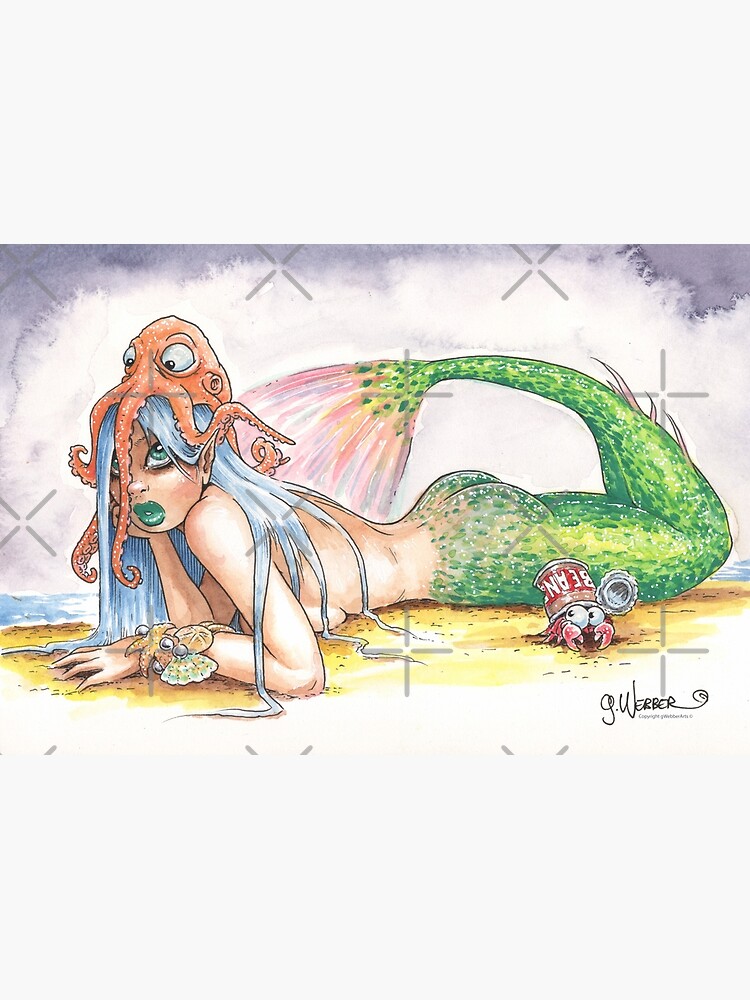 Thumbnail 3 of 3, Hardcover Journal, "HE DID IT" - Mermaid and Friends designed and sold by George Webber.