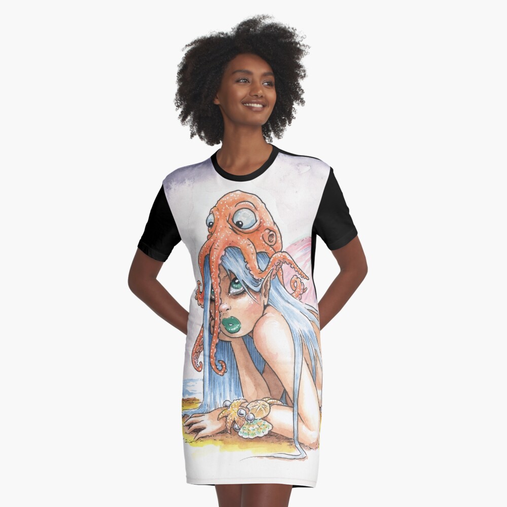 Item preview, Graphic T-Shirt Dress designed and sold by gWebberArts.