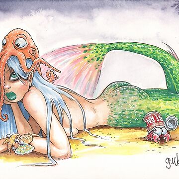 Artwork thumbnail, "HE DID IT" - Mermaid and Friends by gWebberArts