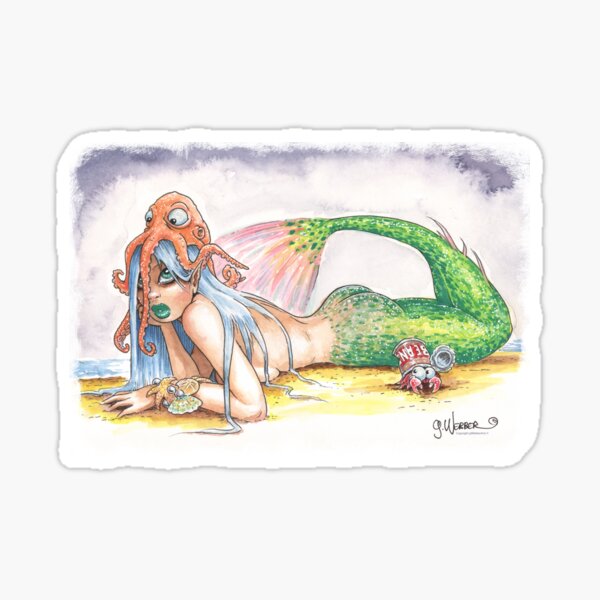 "HE DID IT" - Mermaid and Friends Sticker