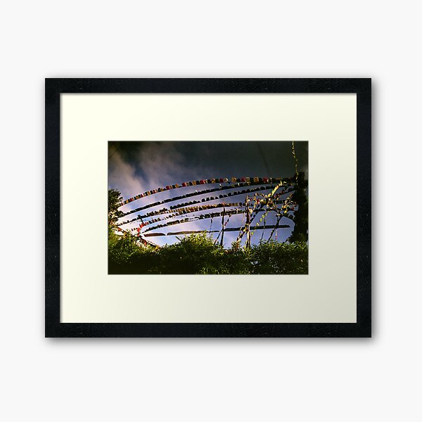 morning lungta. gantgok, sikkim Framed Art Print