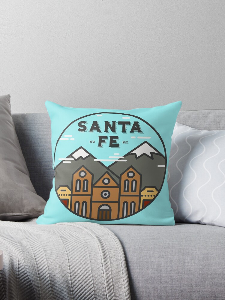Santa Fe New Mexico Day Throw Pillow By Thespacedeer Redbubble