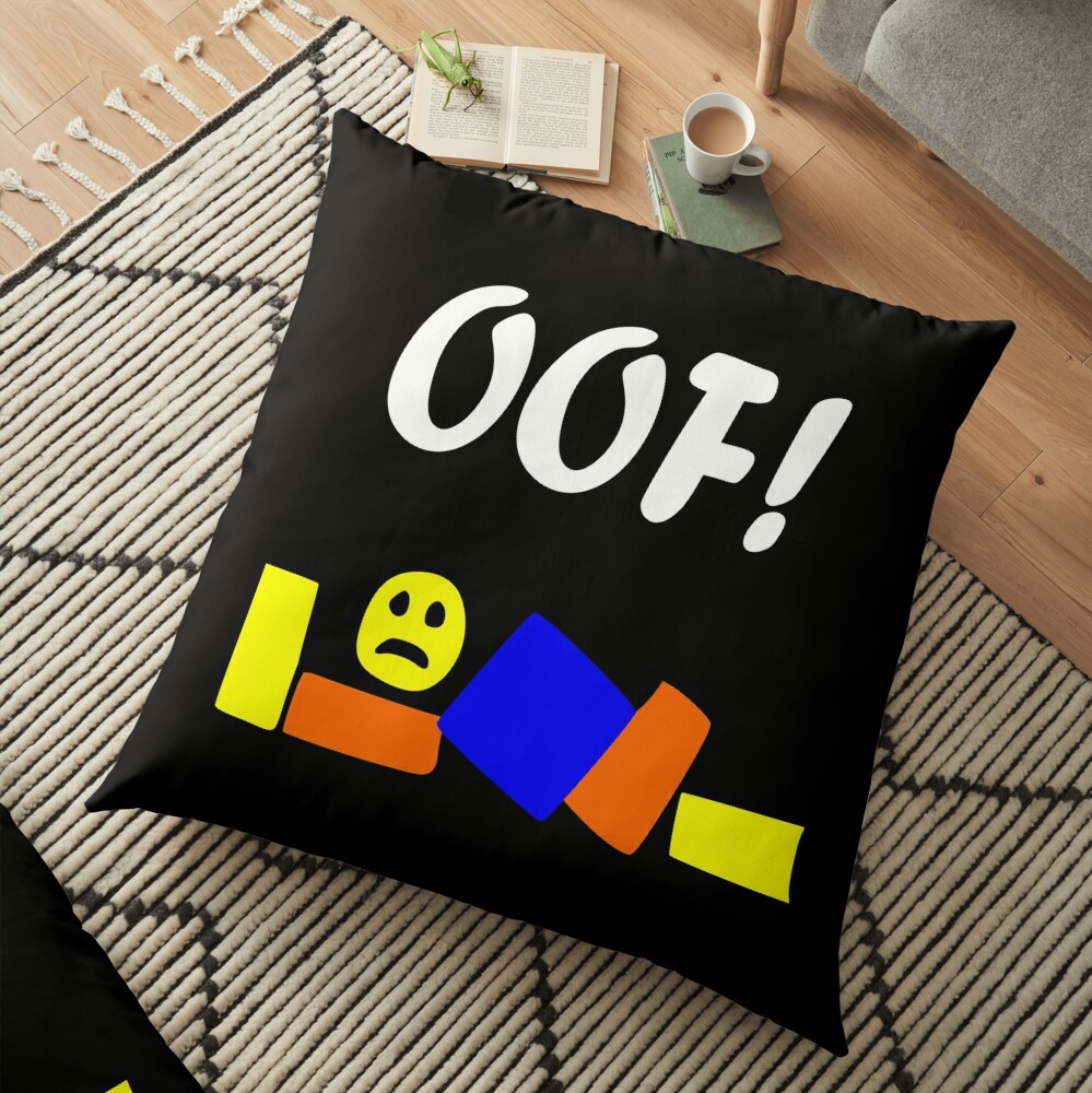 Roblox Oof Floor Pillow By Tshirtsbyms Redbubble - roblox oof horn