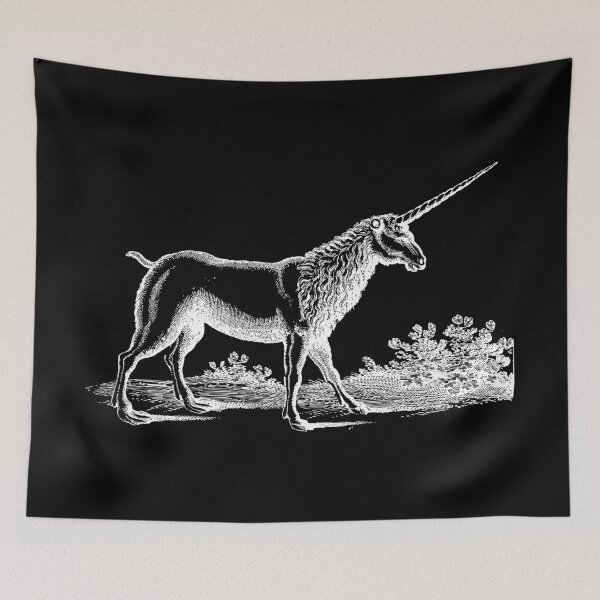 Item preview, Realistic Unicorn Drawing (Black) Old Antique Illustration  designed and sold by freshlypeeled.