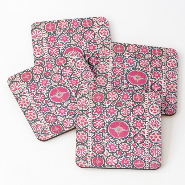 Item preview, Ura Tube Suzani Northeast Uzbekistan Embroidery Print designed and sold by Vicky Brago-Mitchell®.