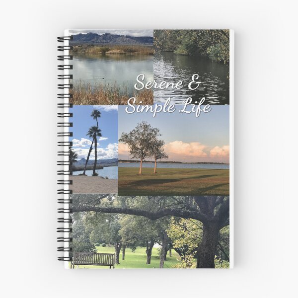 Item preview, Serene and Simple Life Scenery Collage Journal designed and sold by sayitdisplayit.