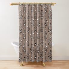 Haunted Mansion Wallpaper Mocha Brown #Neutral Shower Curtain