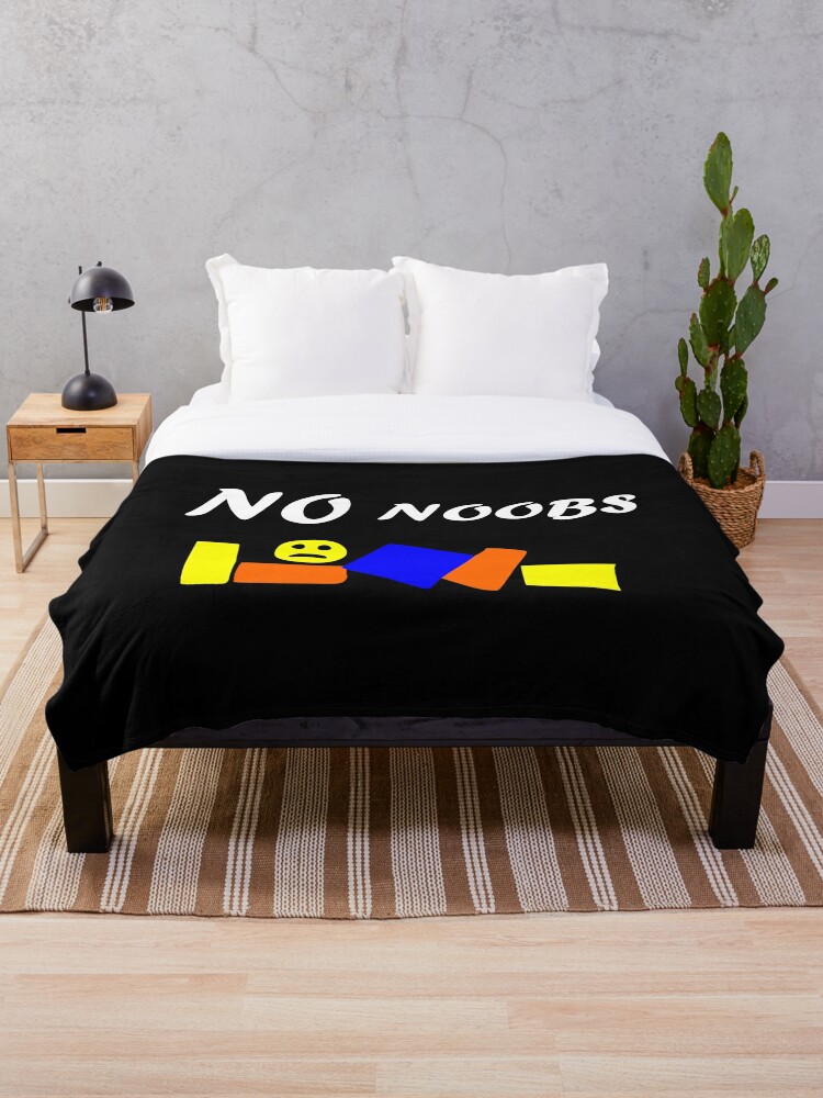 Roblox Oof No Noobs Throw Blanket By Tshirtsbyms - roblox oof duvet cover