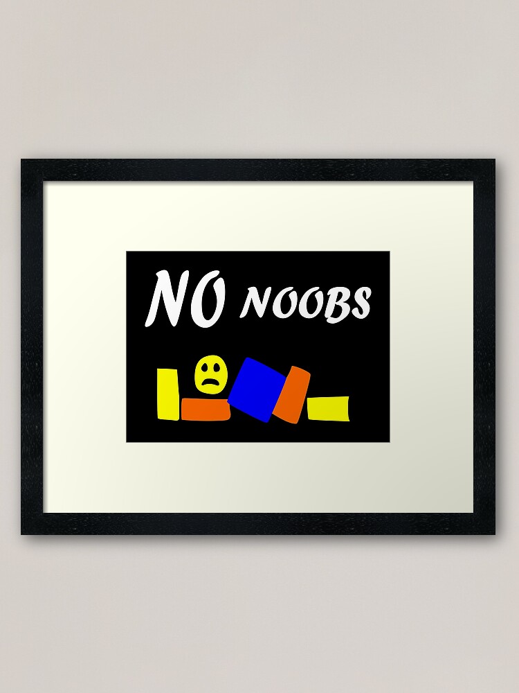 Lamina Enmarcada Roblox Oof Sin Noobs De Tshirtsbyms Redbubble - decoracion logo de roblox negro redbubble