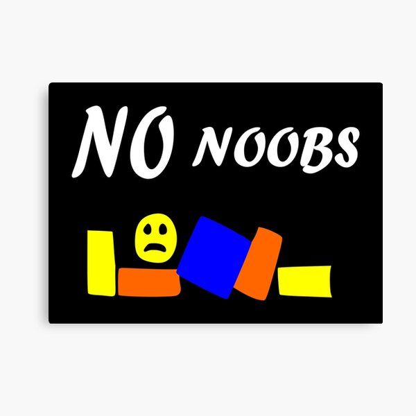 Roblox Funny Noob Canvas Print By Raynana Redbubble - roblox noob t poze wall mural by avemathrone