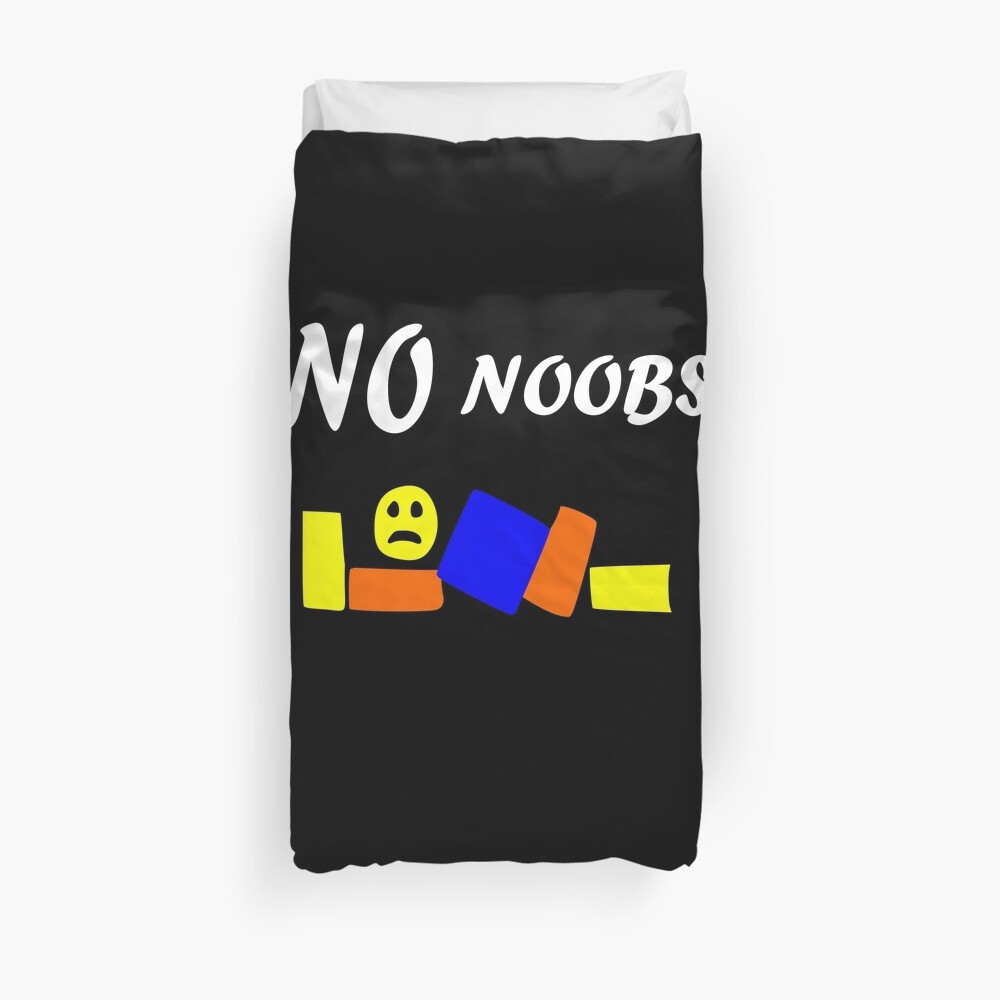 Roblox Oof No Noobs Duvet Cover By Tshirtsbyms Redbubble - roblox noob socks redbubble