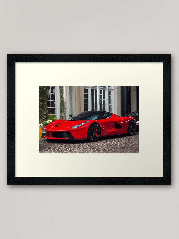 Ferrari LaFerrari Red" Framed Art Print dcoynepics | Redbubble