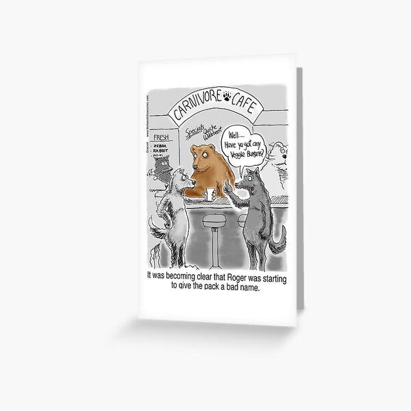 Item preview, Vegan Wolf at the Carnivore Cafe - not a hit with the Pack designed and sold by 13thfloorcomic.