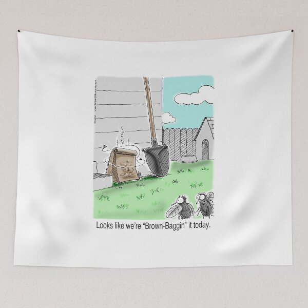 Item preview, Brown Bagging it Today - these two house flies are. designed and sold by 13thfloorcomic.