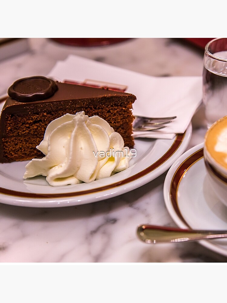 Austria, Vienna Sacher Hotel opened in 1866, Sacher cafe, famous chocolate  cake and thin layer of apricot jam nomm Sachertorte created by Franz Sacher...  - SuperStock