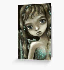 Little mermaid - fantasy painting by Tanya Bond Greeting Card