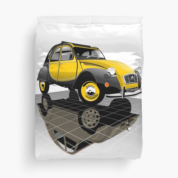 Citroën 2CV Charleston jaune Housse de couette