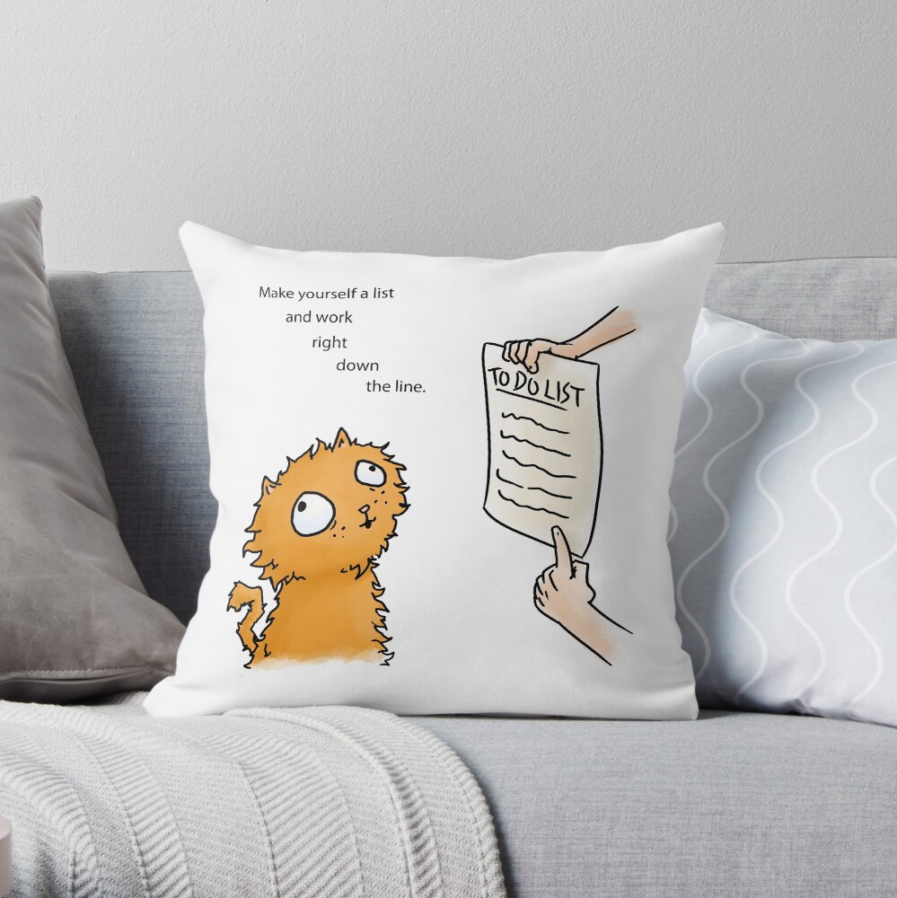 Soon Kitty Advice Throw Pillow