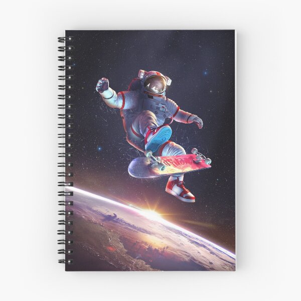 Item preview, Astronaut Kickflip Space Poster designed and sold by lynxcollection.