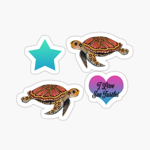 Sea Turtle Pattern Sticker