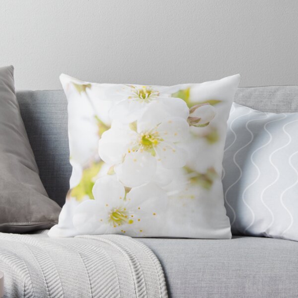 Ethereal Blossoms Throw Pillow