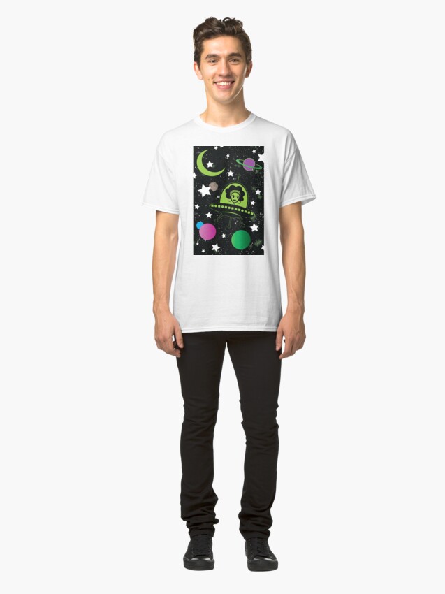 Alternate view of Afro Alien Classic T-Shirt