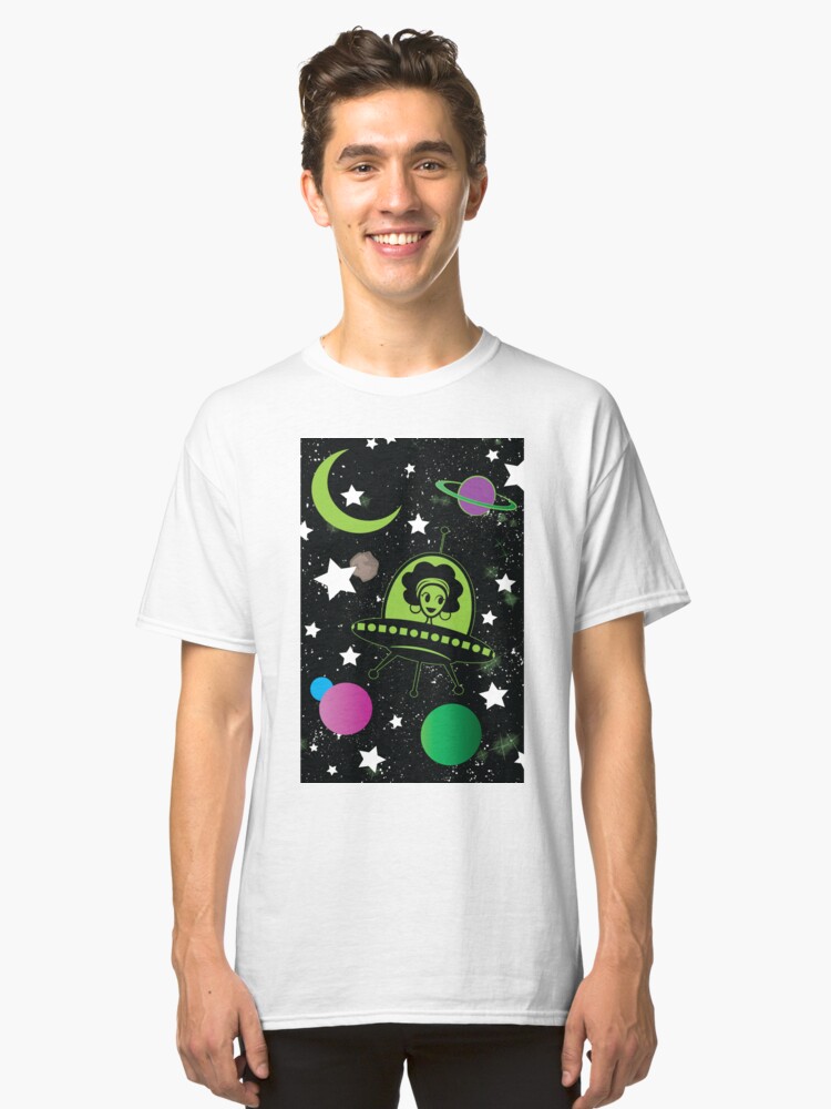 Alternate view of Afro Alien Classic T-Shirt