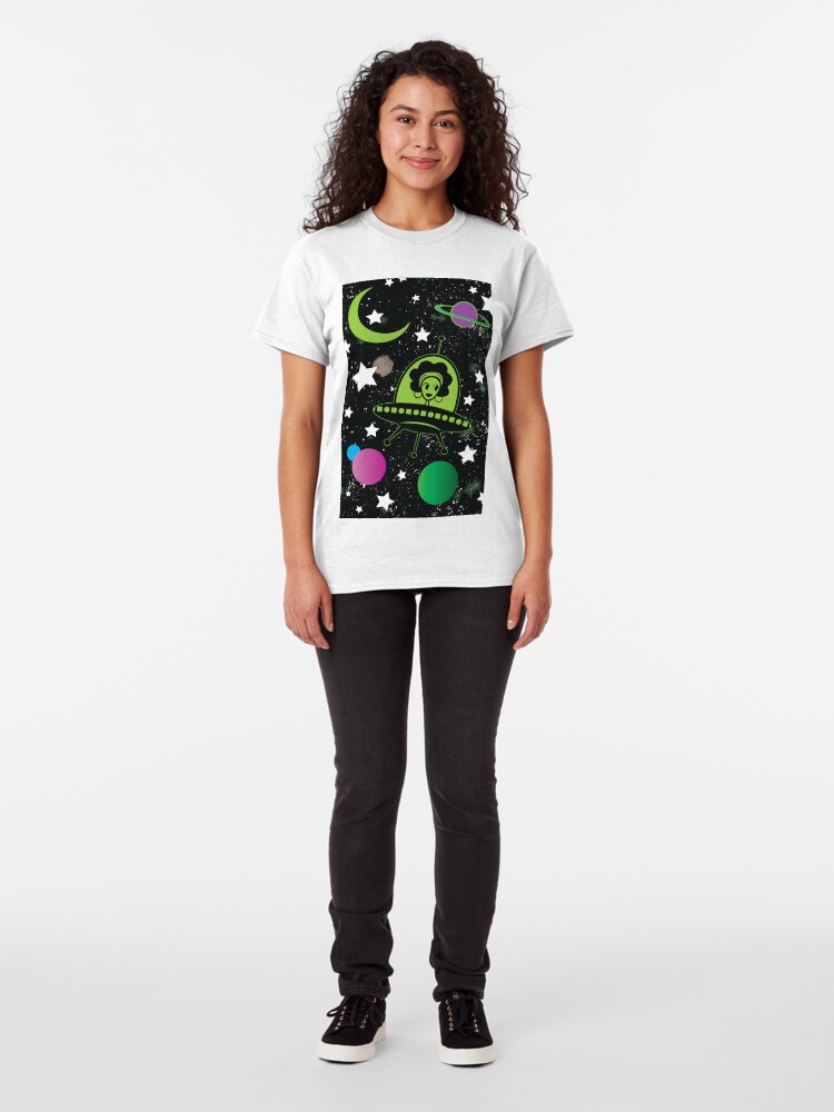 Alternate view of Afro Alien Classic T-Shirt