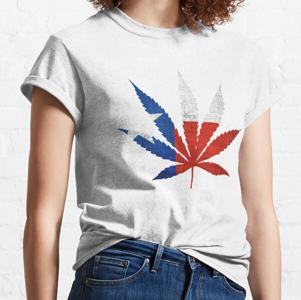 Marijuana Leaf Texas Flag Classic T-Shirt