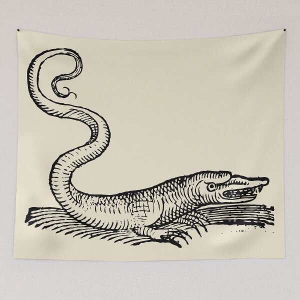 Item preview, Alligator Snake Antique Drawing | Old-Style Illustration designed and sold by freshlypeeled.