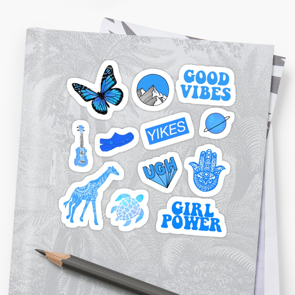  Blue  Pack  Sticker  by sifasunny Redbubble