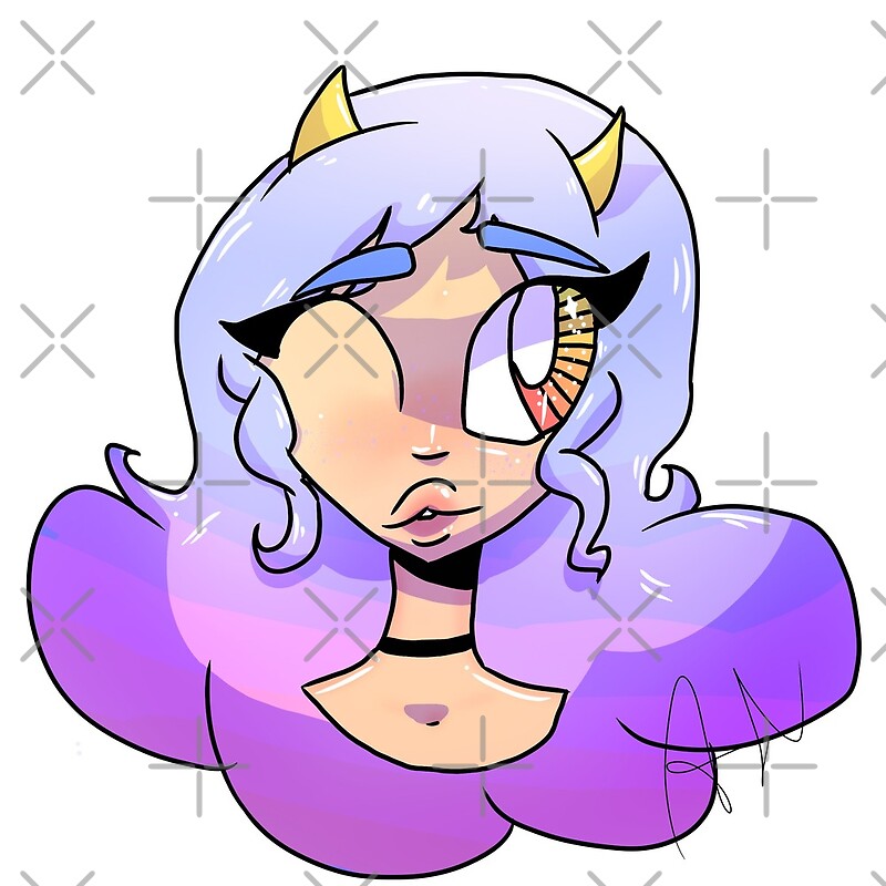 "Cute pastel demon girl" by UnicornDaya Redbubble