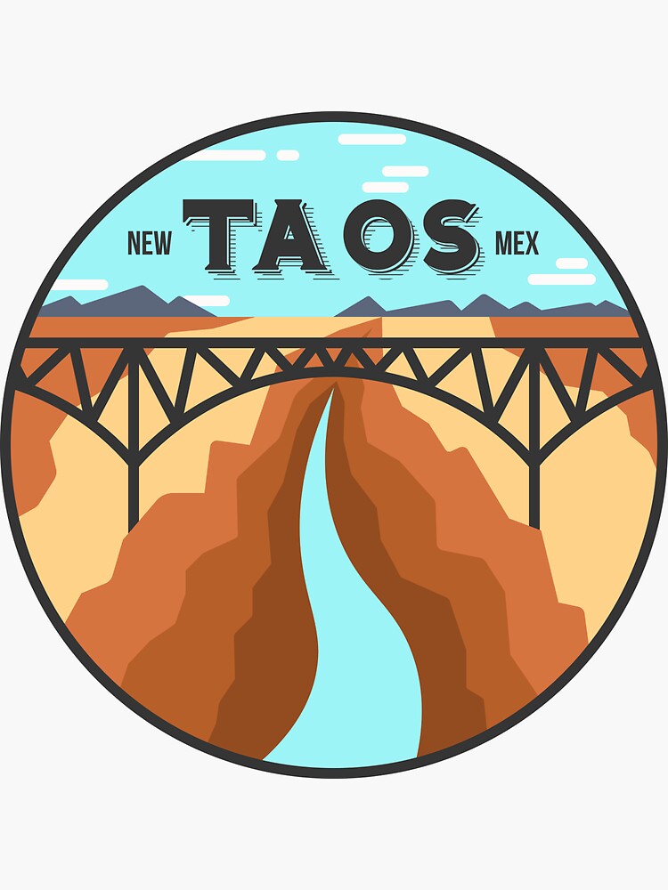 "Taos, New Mexico Day" Sticker by thespacedeer Redbubble