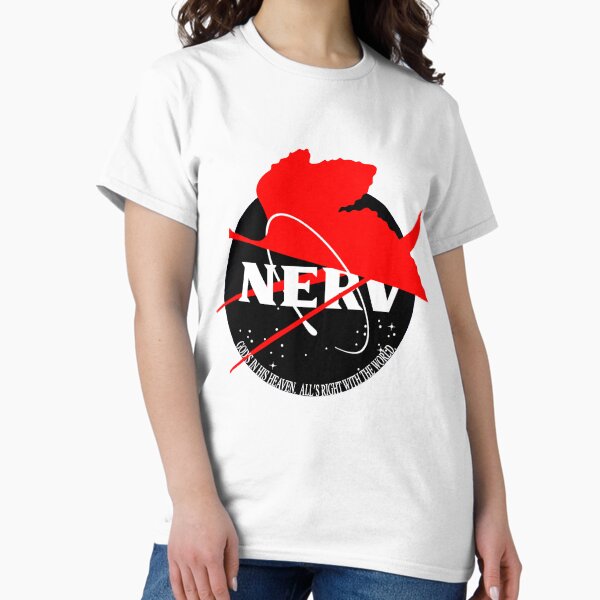 Vista previa del artículo con la obra «NASA x NERV dark», diseñado y vendido por dumbvaporwave.