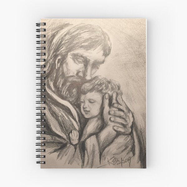 Item preview, St. Joseph with child Jesus designed and sold by paintingsbyk.