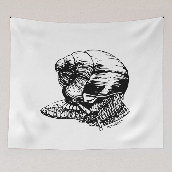 Item preview, Snail Named Mushroom designed and sold by lauelibre.