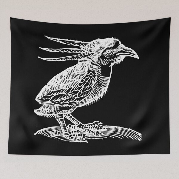 Item preview, Unique Bird Drawing (Black) Old Antique Illustration designed and sold by freshlypeeled.