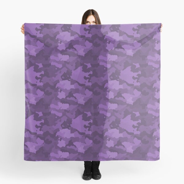 Purple Camouflage Print Scarf